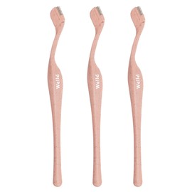 Welld Eyebrow Touch Up Razors - Precision Control for Removing Unwanted Facial Hair and Dermaplaning - Stainless Steel - Ideal for Men and Women - Pack of 3