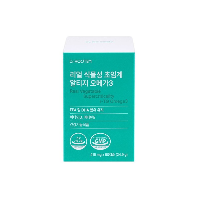 닥터루템 리얼 식물성 초임계 알티지 rTG 오메가3 1박스 Dr. Lutem