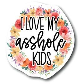 I Love My Kids | 4 Inch | Waterproof Decal Sticker | Auto Car Truck Motorcycle | Wall Mirror Window Laptop | CS1110-2PK