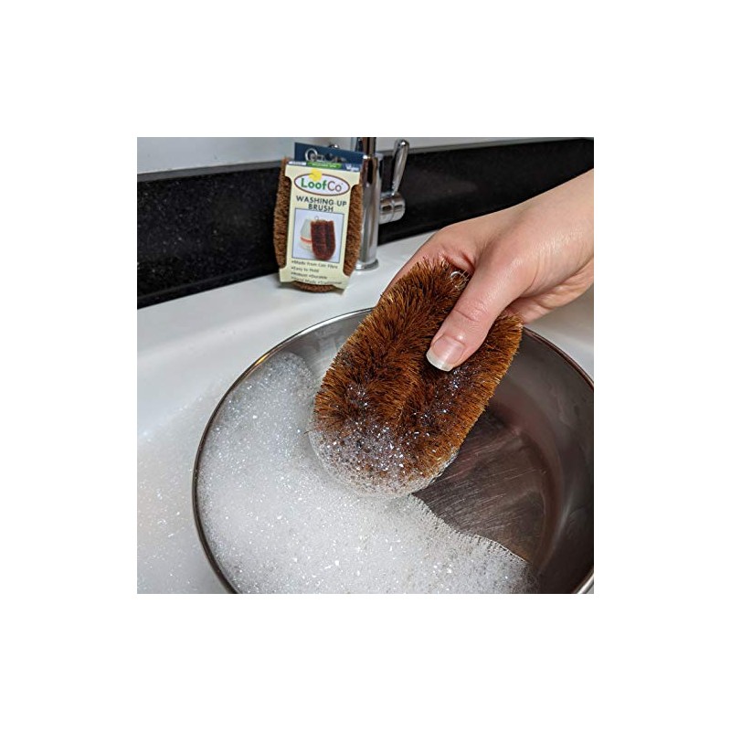 LoofCo Washing-Up Brush SET OF 3, coir fibre, single x