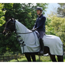 Bucas Buzz Off Riding Fly Rug Medium Silver Blue