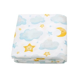 Fairy Baby Muslin Swaddle Wrap Soft Newborn Swaddle Blanket Breathable Bamboo Cotton Baby Muslin Cloth for Newborn Essentials Gift (Stars)
