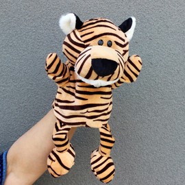 LOMTRATS Animal Hand Puppets for Kids, Toddlers, Includes Wolf, Tiger, Lion, Monkey with Legs, Perfect for Storytelling, Teaching, Preschool, Birthday Gifts