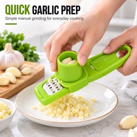 Mini Manual Garlic Mincer for Kitchen Prep – Handheld Grater & Press Design for Quick Everyday Garlic Chopping
