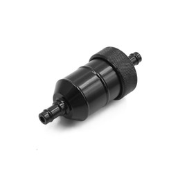 Hihaha Aluminum Alloy Motorcycle Petrol Oil Fuel Filter Black for 8mm Hose Durable Material