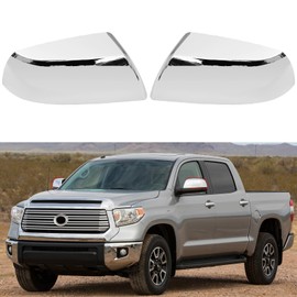 APESER Compatible with Toyota Tundra Sequoia Mirror Cover Replacement 2007-2021,2nd Gen Tundra Side Mirror Caps for Left Driver & Right Passenger Side,Replace for 879150C050, 879450C030,Chrome,1 Pair