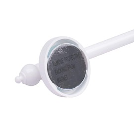 Coquilles Magnetic Curtain Rods,Multi-Use Adjustable Appliance for Metal Doors,Windows,No Tools Needed，16-28 Inch，White，4 Pack