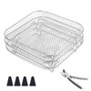 Set of 3 Air Fryer Rack, Stackable Multi-Layer 304 Stainless