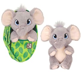 Elephant Swaddle Babies - Stuffed Animal Keepsake and Baby Swaddle Carrier with Custom Name