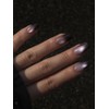 Purple Aurora handmade nail tips - Coffin Egg / 퍼플