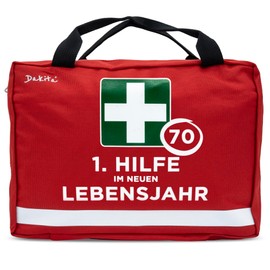 1st Aid Bag for 70th Birthday - Funny Birthday Gift for Men & Women for Round Birthday (Without Contents, Age 70)