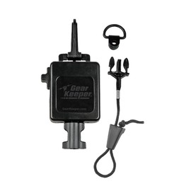 Gear Keeper CB Radio Microphone Keeper - Retractable Mic Holder With Heavy Duty Snap Clip Mount for Truck Radio - CB Radio Accessories With Lanyard & Mounting Hardware - Made in USA (Black)