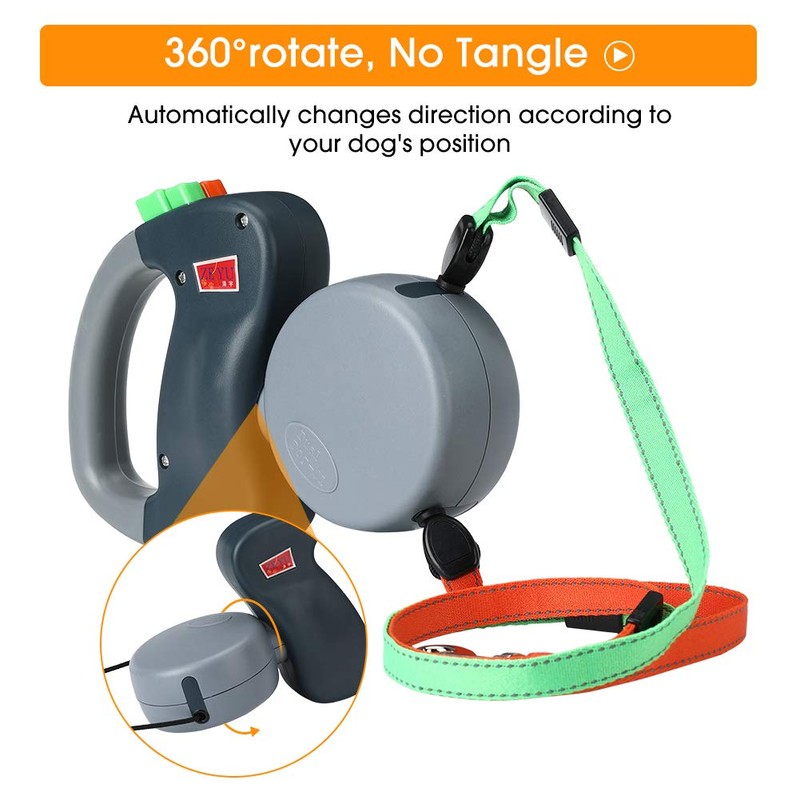 Correas retráctiles para perros, correas dobles para perros EECOO, 3