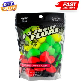 Trout Magnet E-z Trout Float Fishing Bobbers, Easy Depth Adjustment...