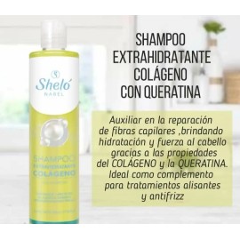 2 Shampoo Extra Hidratante Colágeno Reparador Sheló Nabel                                                                                             
