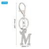[PATIKIL] Initial Letter Keychain 2pcs Letter M Crown Desert Charm
