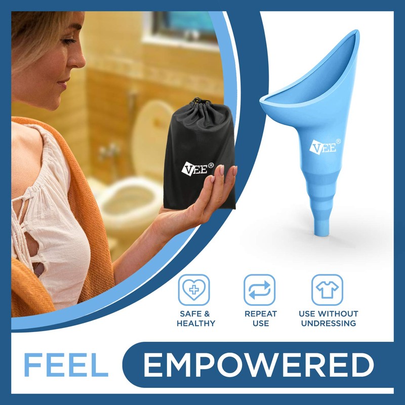 VEE® Female Urinal |Travel Urination Device & Pee Funnel for