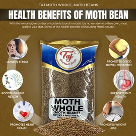 TAJ Moth Beans Whole 4-Pounds | Matki Beans
