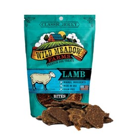 Wild Meadow Farms - Classic Lamb Bites, Soft Jerky Treats for Dogs, Grain-Free & All-Natural, Ideal for Training, Portioning, and High-Value Rewards for All Breeds & Ages - 3.5 Ounce Pouch