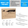 Shelf Brackets, Heavy Duty Floating Shelf Brackets 8-Inch Long, 6-Pack