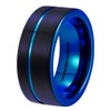 BESTTOHAVE Mens Tungsten Ring -Black Tungsten Wedding Band 8mm for