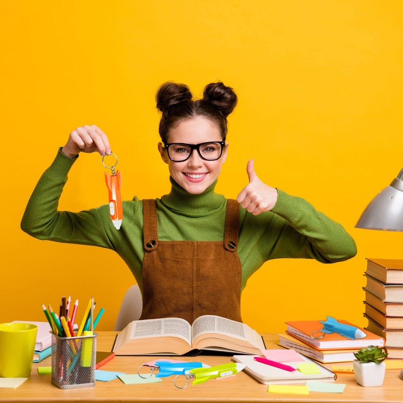 Haconba 100 Packs Helicopter Flashlight Keychain Rocket Flashlight Keychain for