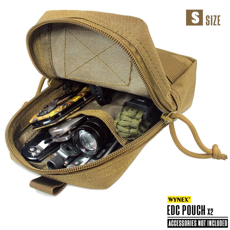 WYNEX 2 Pack Molle Pouches, Tactical EDC Utility Pouch Compact