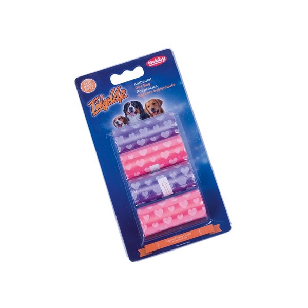 Nobby 67388 Tidyup Waste Bags & Hearts Print 2 Colours