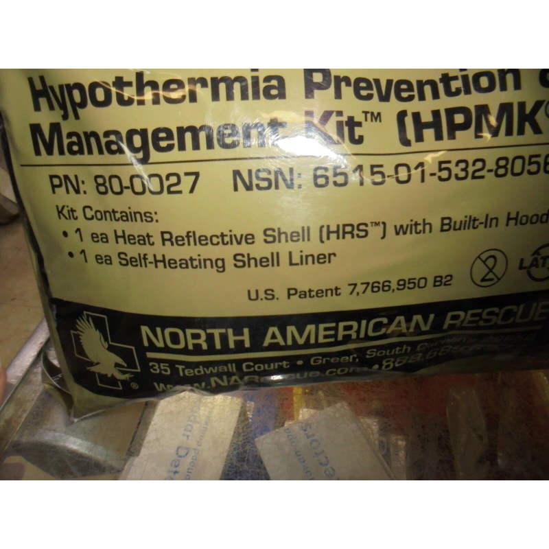 HYPOTHERMIA PREVENTION & MANAGEMENT KIT (HPMK , NORTH AMERICAN RESCUE)