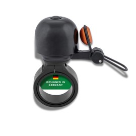 CONTEC Diamond Bing Bike Bell 22.2mm Diameter Standard Handlebar Mount Adjustable Loud Brass Black and Orange