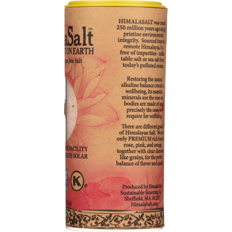 HimalaSalt Primordial Himalayan Sea Salt, Fine Grain Shaker, 6 Ounce