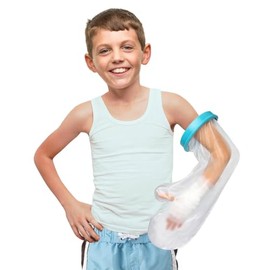 100% Waterproof Cast Covers for Shower Arm Kids Cast Cover Bag Protector for Shower Arm Kids Child to Keep Wounds Bandage Dry After Surgery [2024 Newest Reusable]