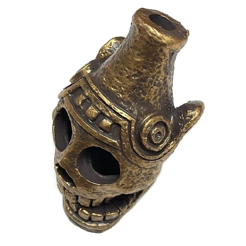 Ghostbusters Afterlife Aztec Death Skull Whistle Antique Gold Earthen Props