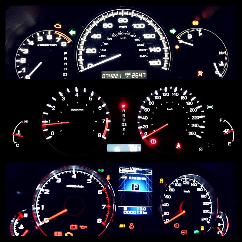 WLJH White Instrument Panel Dash Cluster Gauge Indicator Led Light