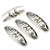 Amarine Made 4 Pack of 6 Stainless Folding Cleat, Flip-up