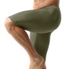 Men's Transparent Half Tights Leggings Sheer Swimwear Shorts Trunks Pant(Green