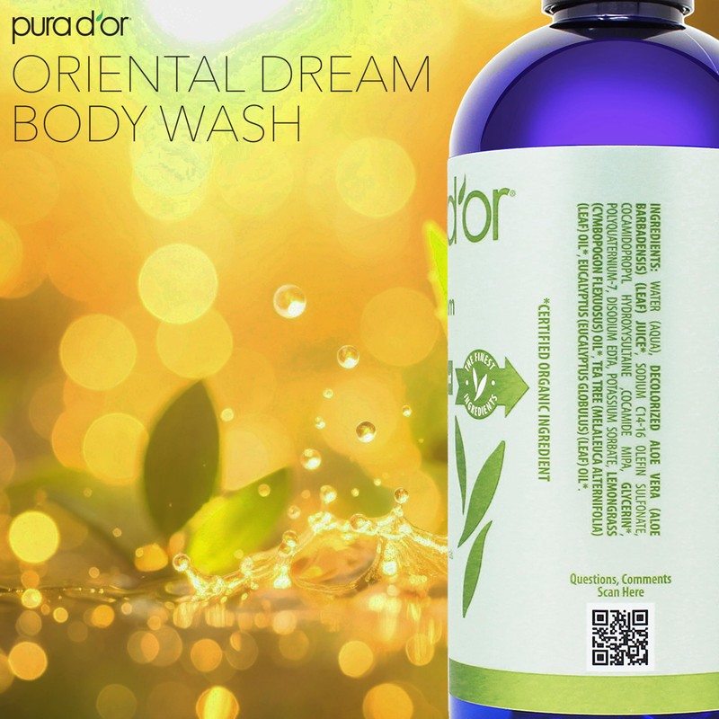 PURA D'OR 16 Oz Oriental Dream Body Wash – Invigorating