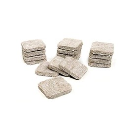 Eco Feltac Self-Stick Felt Floor Savers Square, Beige, 25 mm (Pack of 16)