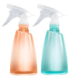 2-Pack Premium Spray Bottles (17oz/500ml) - Thickened Plastic Mister with 3 Settings, Leak Resistant Squirt Bottles for Salon Styling, Indoor Plants, Household Cleaning & Pet Training（Red+Green）