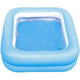 JILOng - Piscina Cuadrada de 82 x 82 x 27 cm (tamaño Inflable) cojín de Aire Inferior JL-688079 BL, tamaño pequeño