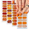 Fall Yellow Nails Wrap Stickers Maple Leaf Nail Polish Stickers