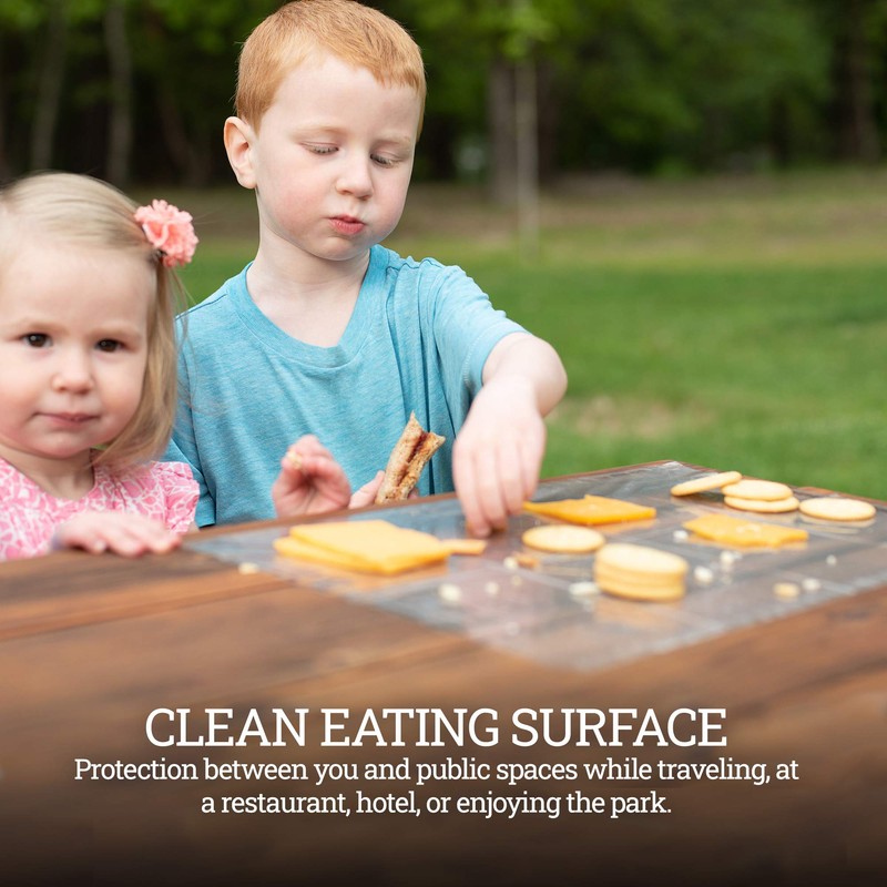 Clear Disposable Placemats for Baby, (200 Pack) Baby Eating Mat,