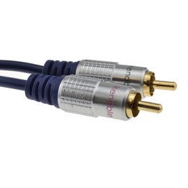 kenable Pure OFC HQ 2 x RCA Phono Plugs to Plugs Stereo Audio Cable Gold 1m [1 metres]