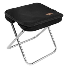 AwObEpl Camping Folding Stool Portable Fishing Stool Comfortable Oxford Cloth Folding Stool Chair Portable Camping Stool for Fishing Camp Traveling Hiking (Black)