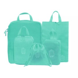 Yelio Mochila De Viaje Convertible Color Turquesa Diseño De La Tela Liso