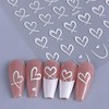 Love Heart Nail Art Stickers Valentine's Day Heart Nail Stickers