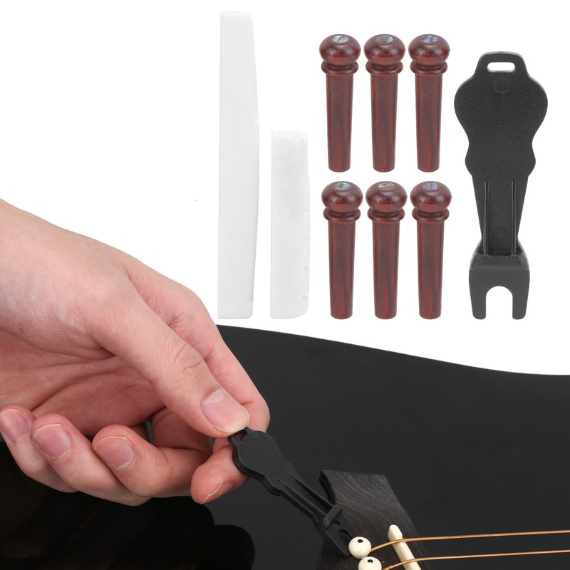 Guitar Bridge Pin Pegs Puller Cocobolo Wood Stringed Instrument Accessories