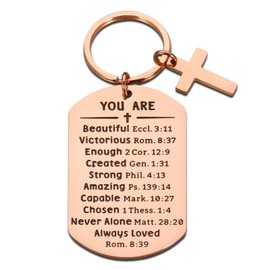 Baptism Gifts for Girl Boys First Communion Gifts for Teenager Girls Religious Christian Gifts Keychain for Women Her Catholic 2024 Graduation Birthday Gifts for Friends Mom Dad 1st Communion Gifts