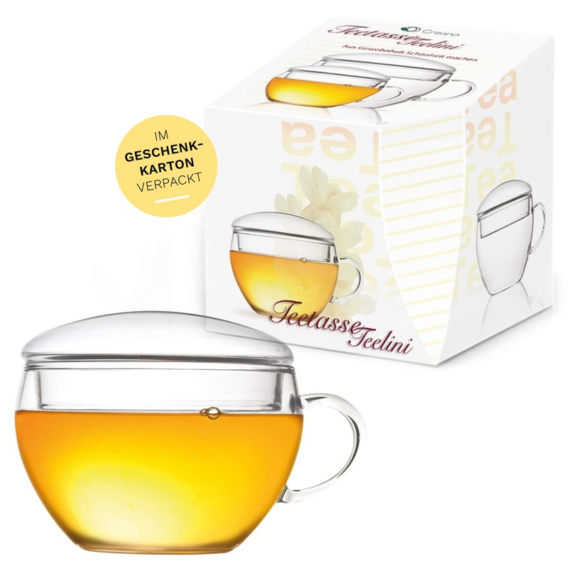 Creano GlasTasse Teelini 139 Glass Teacup, 200 ml, 2-Piece with