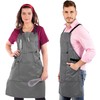 Under NY Sky Essential Grey Twill Apron - Cross-Back with